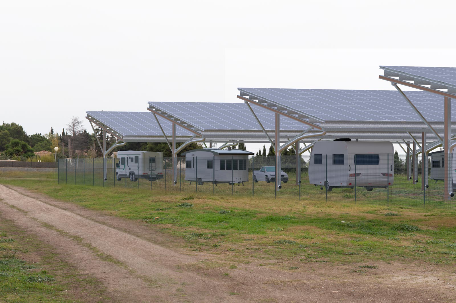 PV shading of the Domaine de La Blanque in Vias (34)